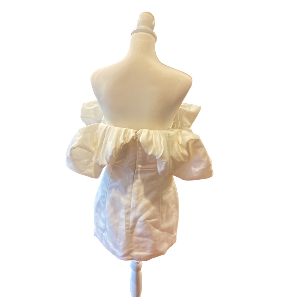 Line & Dot Goldie‎ Mini Off-shoulder Dress in Ivory Size Medium NWT - Picture 6 of 7